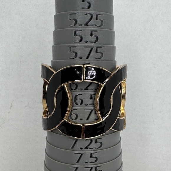 Vintage Aldo Wide Bracelet Black & Bronze Stretch Cuff Statement lot C53 - Picture 7 of 8